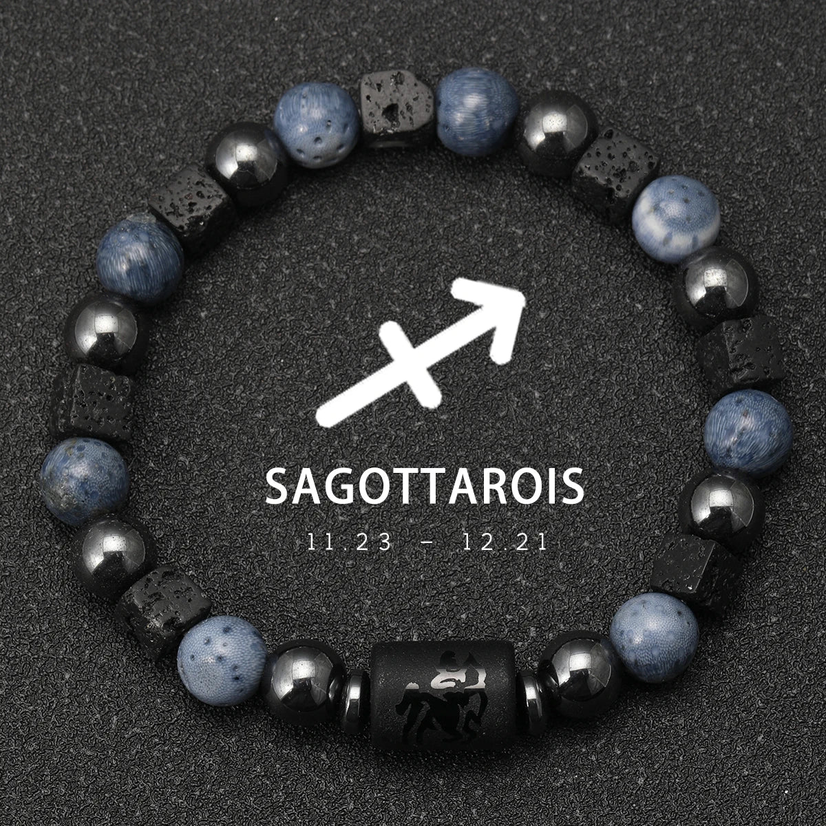 Pulsera Cosmos Azul · Signos del Zodiaco