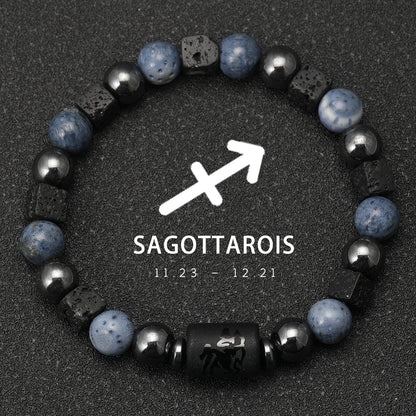 Pulsera Cosmos Azul · Signos del Zodiaco