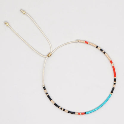 Pulsera Mosaico Fino · Abalorios de Color