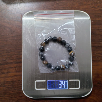 Natural preto obsidiana hematita tigre olho contas pulseiras masculino para proteção de saúde magnética mulher alma jóias pulsera hombre