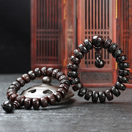 Madeira natural tibetana seis caracteres mantra pulseiras budista praye relâmpago acidente vascular cerebral jujuba contas meditação homens mulheres yoga