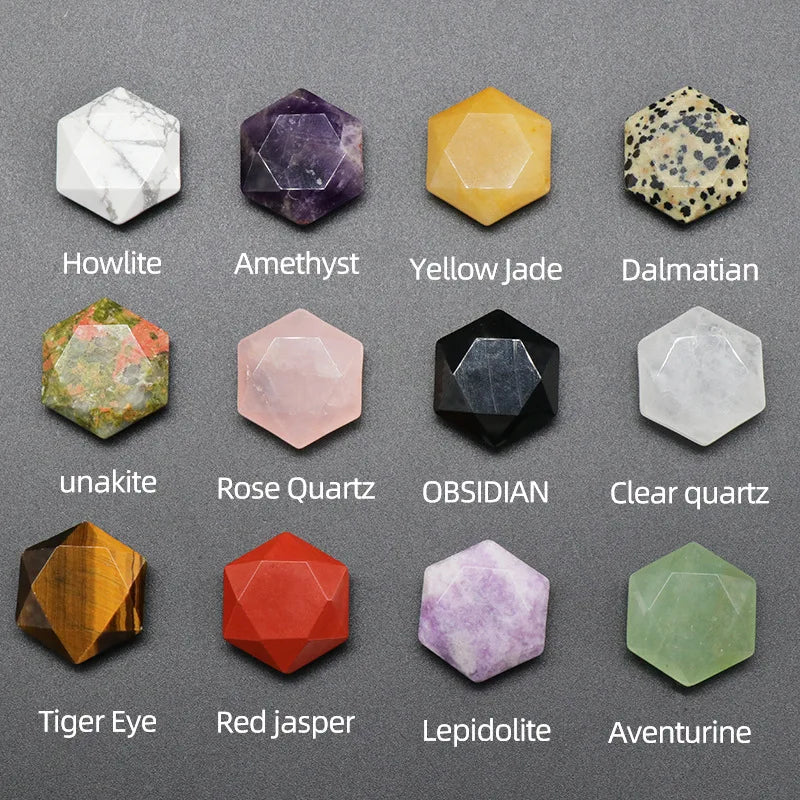 Conjunto de 10 estrellas de piedra tallada