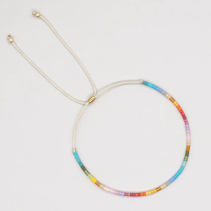 Pulsera Mosaico Fino · Abalorios de Color
