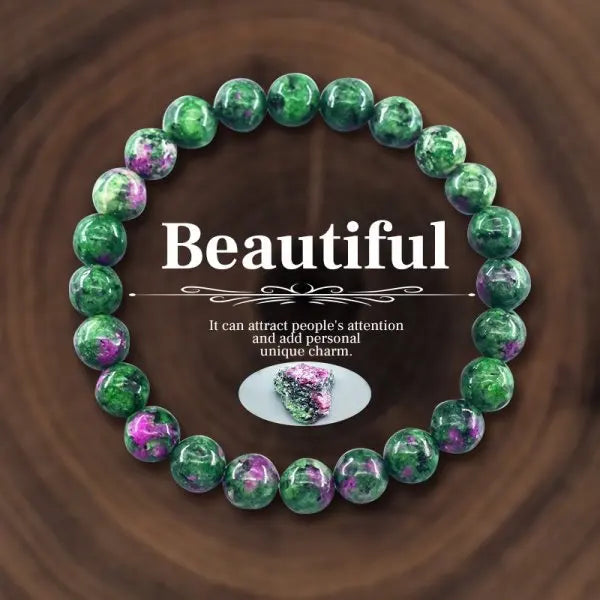 Pulsera Azul Interior · Cuentas de Piedra