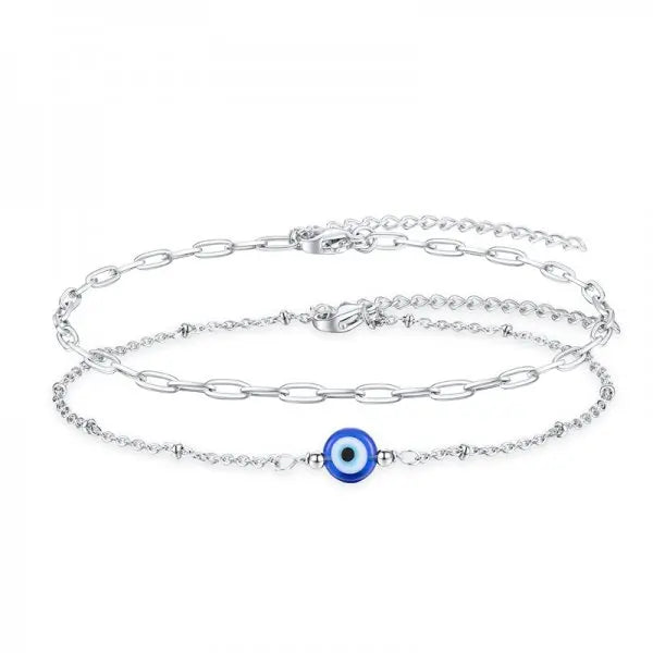 Luxo cor de ouro zircão mau olho azul pulseira moda sorte jóias feminino presente ajustável feito à mão