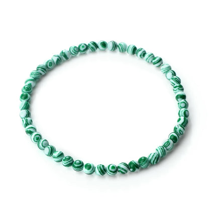 Pulsera de cuentas de piedra de 4 mm