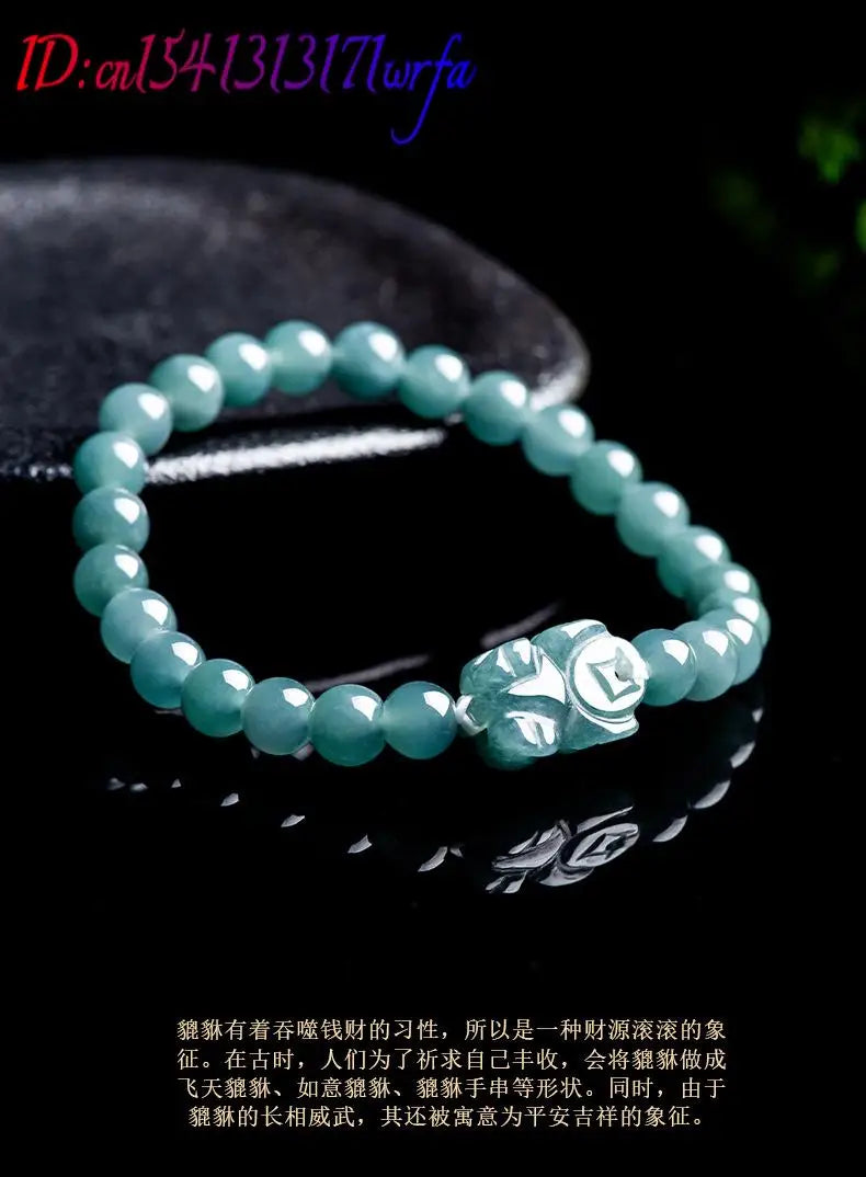 Pulsera Pixiu de jadeíta estilo vintage
