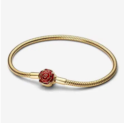 Pulseira de corrente elíptica aberta, trançada, com design de arco-íris, em prata esterlina 925, para mulheres, ideal para festas e casamentos, joia fina.