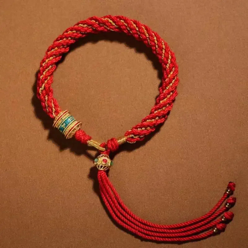 Pulsera Nudos de Color · Cordón Tejido