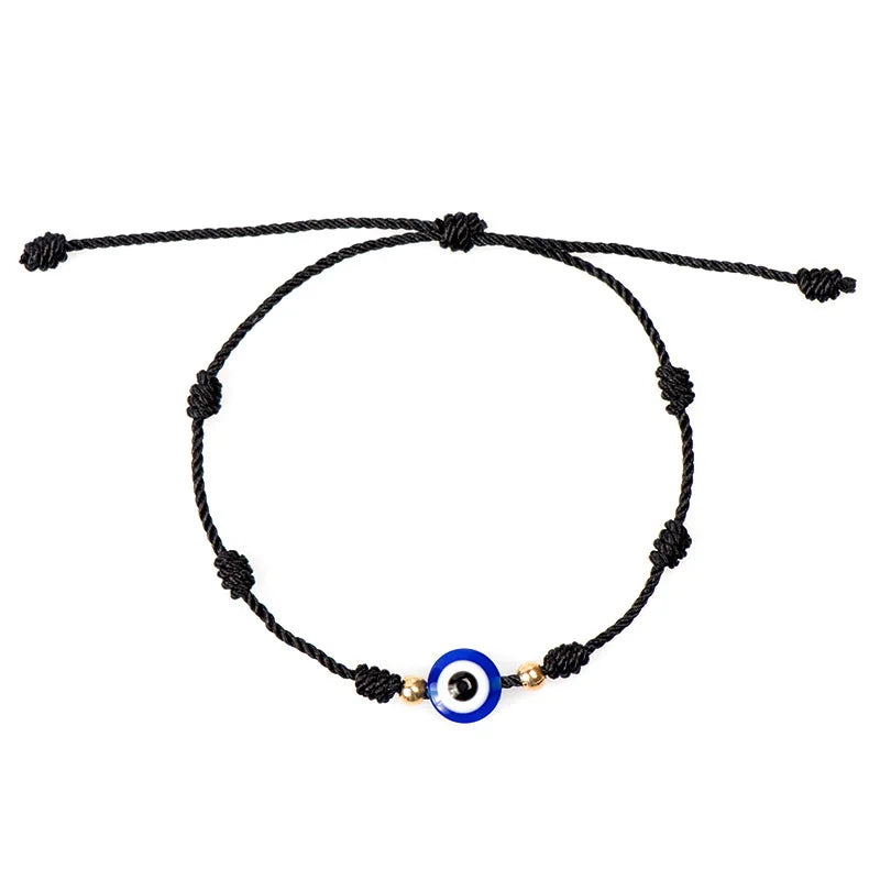 2-12 pçs artesanal mau olhado pulseira de corda vermelha para amante proteção amuleto da sorte e amizade trança corda pulseira jóias presente