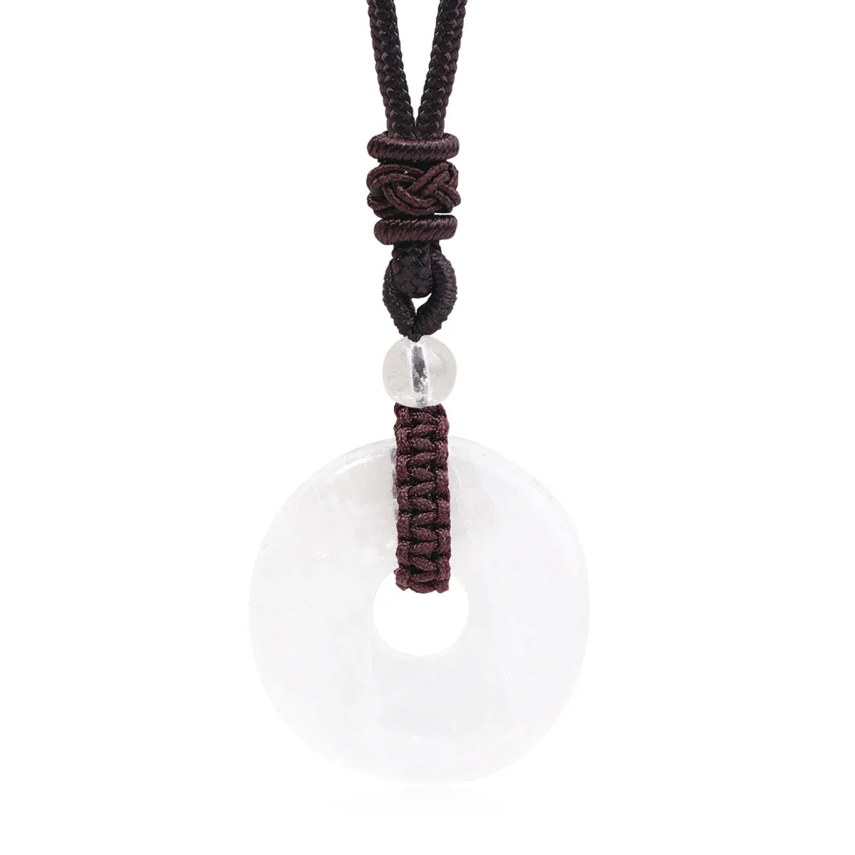 Pedra natural ametista olho de tigre colar pingente moda masculina e feminina colar paz nó chinês colar presente