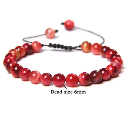 Pulsera trenzada de ojo de tigre azul