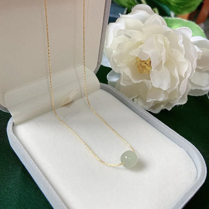 Colares de prata esterlina 925 para mulheres, com pingente de jade, cor dourada, corrente ajustável, joias de luxo, presente romântico.
