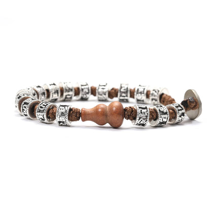 Pulsera Calabaza Ancestral · Cuentas Grabadas