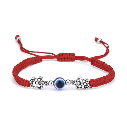 Corda vermelha hamsa mão nazar turco redondo mau olhado macrame pulseira feminina moda kaballah corda da sorte artesanal jóias presente