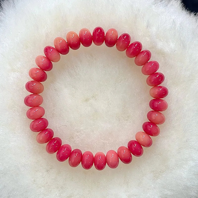 Pulsera de dos vueltas con cuentas de ábaco