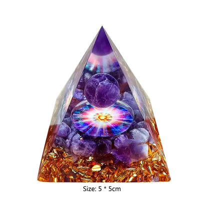 Pirámide Loto · Orgonita Decorativa