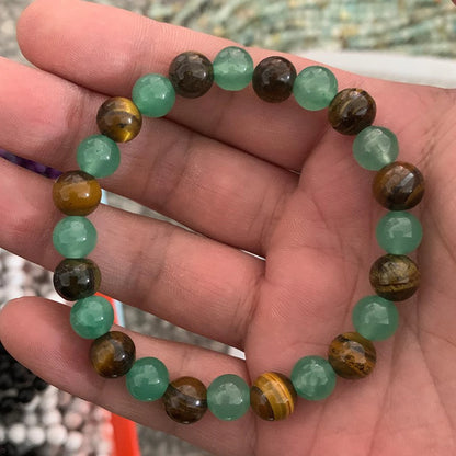 Pulsera Brote · Verde y Ojo de Tigre