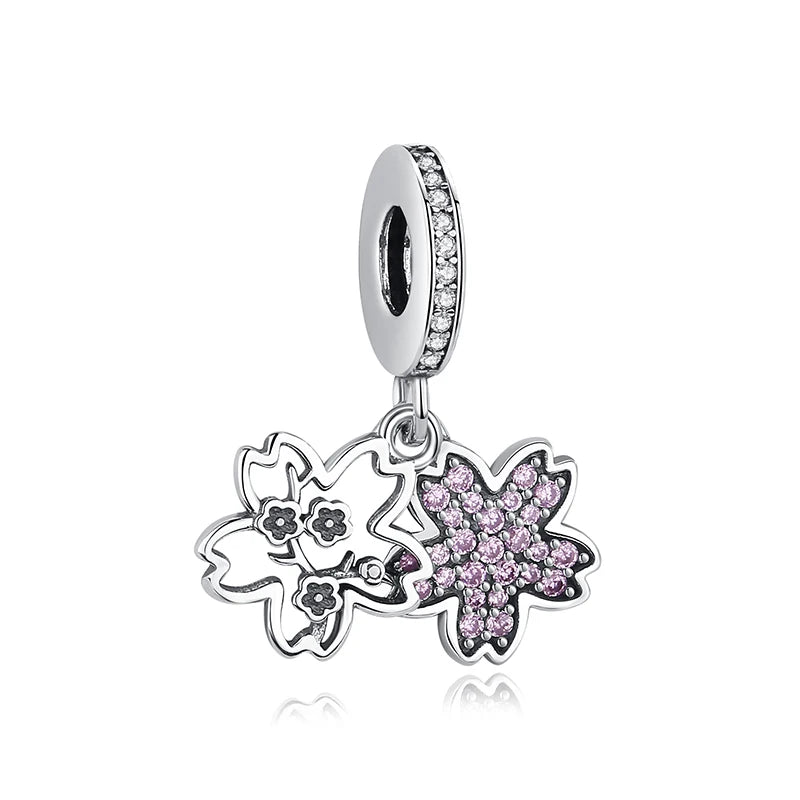 Charms Originais de Prata Esterlina 925, Pingente de Gato da Sorte, Boneca Japonesa, Presente de Ano Novo, Pulseiras e Colares para Mulheres, Joias