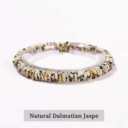 Pedra natural verde aventurina rosa quartzo plana espaçador contas pulseira feminino masculino cura espiritual pulseira elástica jóias presente