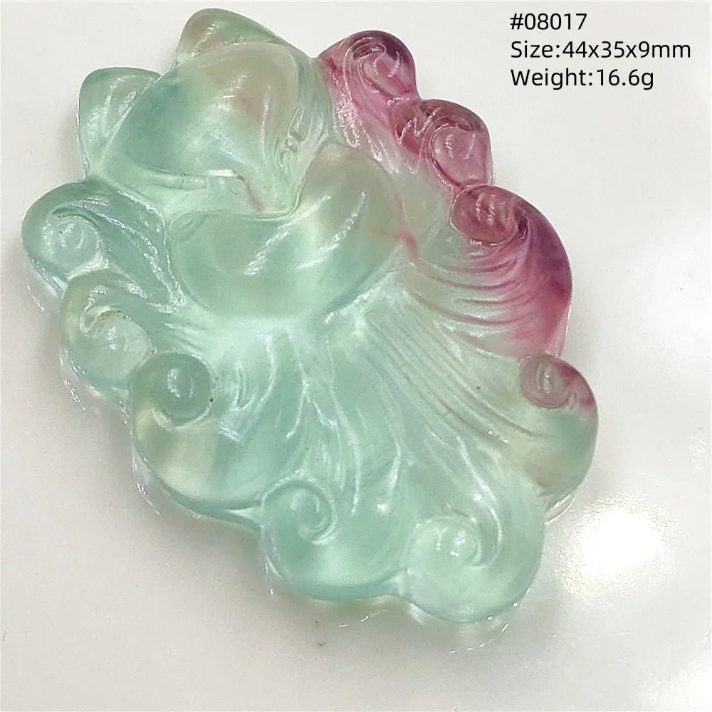 Colgante de fluorita en forma de zorro