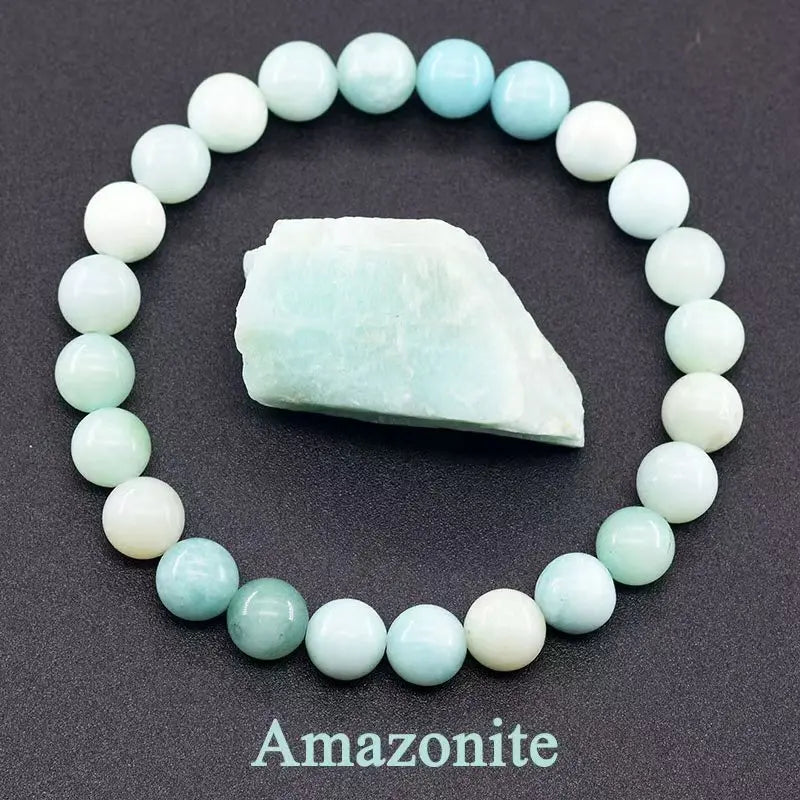 Pulsera de ágata, cuarzo o amatista