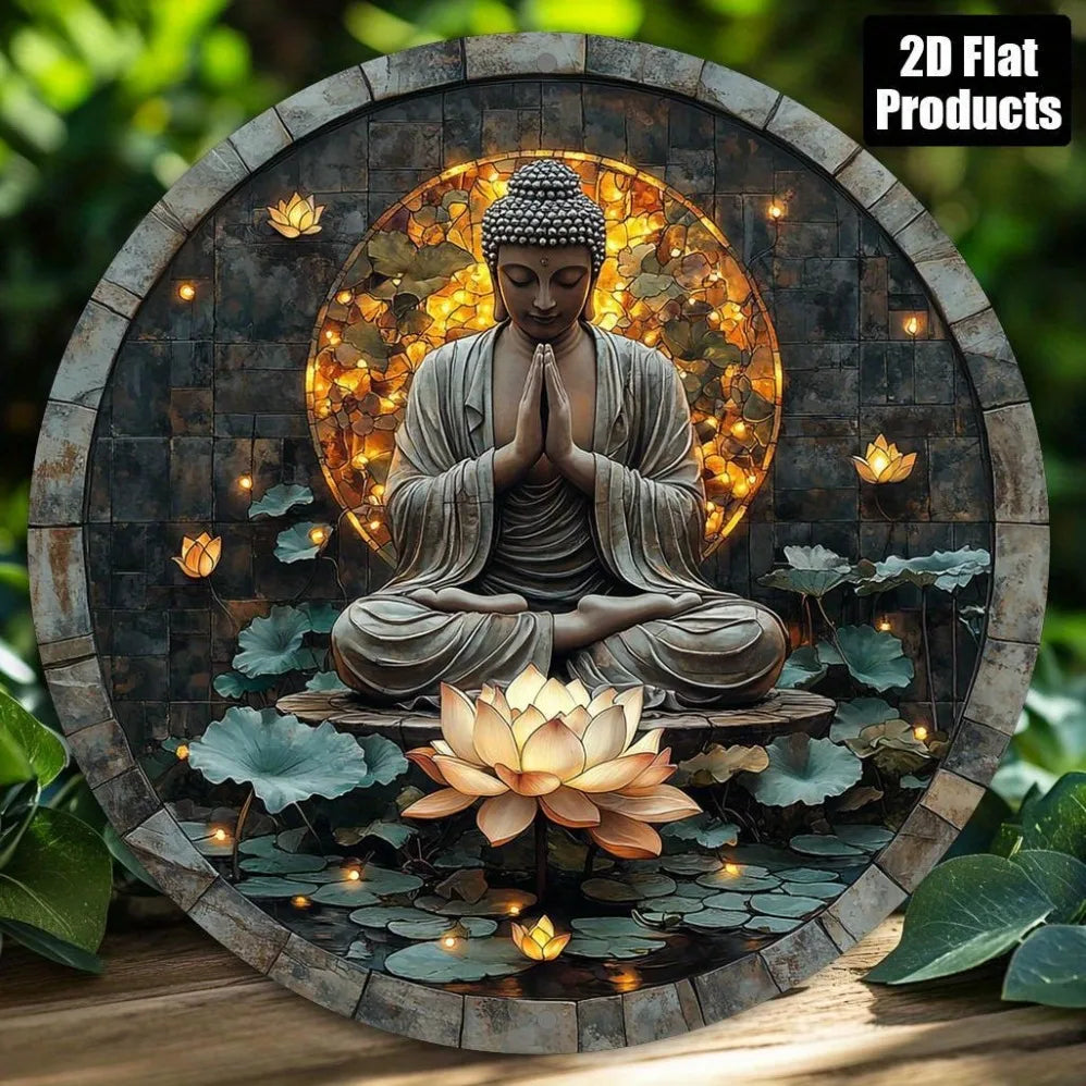 Cuadro Buda Loto · Impresión Circular