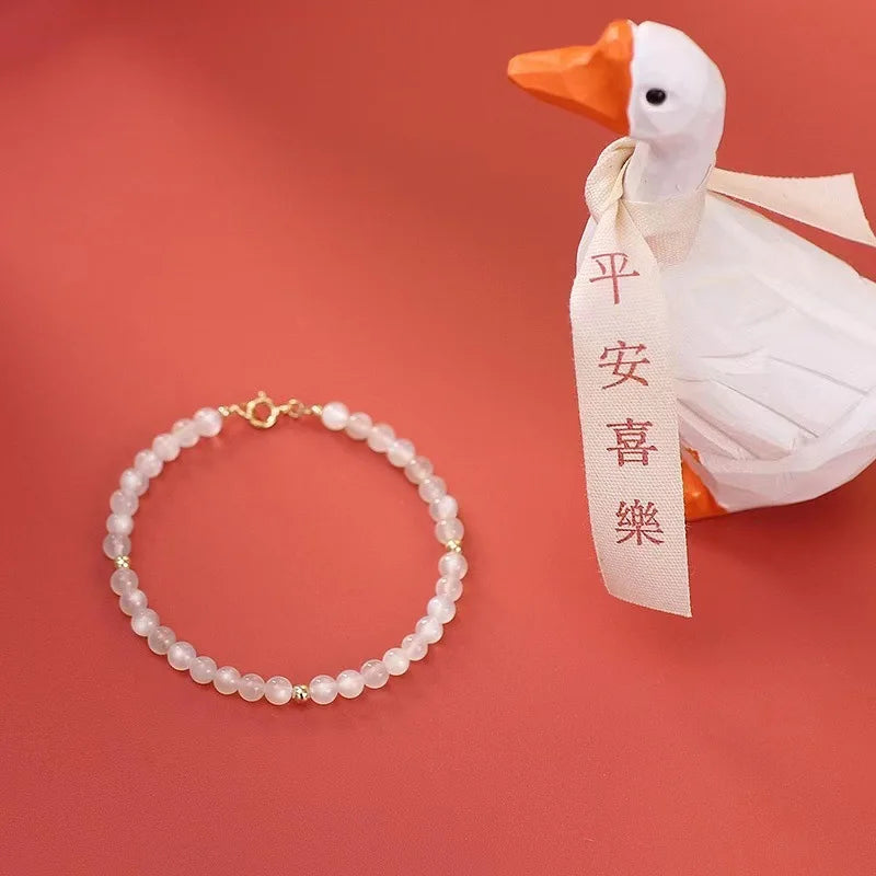Pulsera blanca de piedra lunar