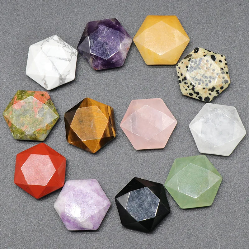 Conjunto de 10 estrellas de piedra tallada