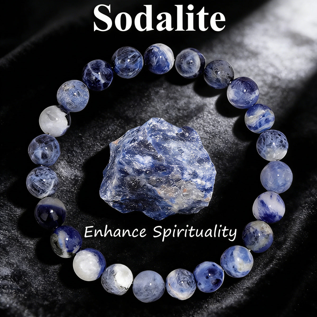 Pulsera Medianoche · Cuentas Pulidas