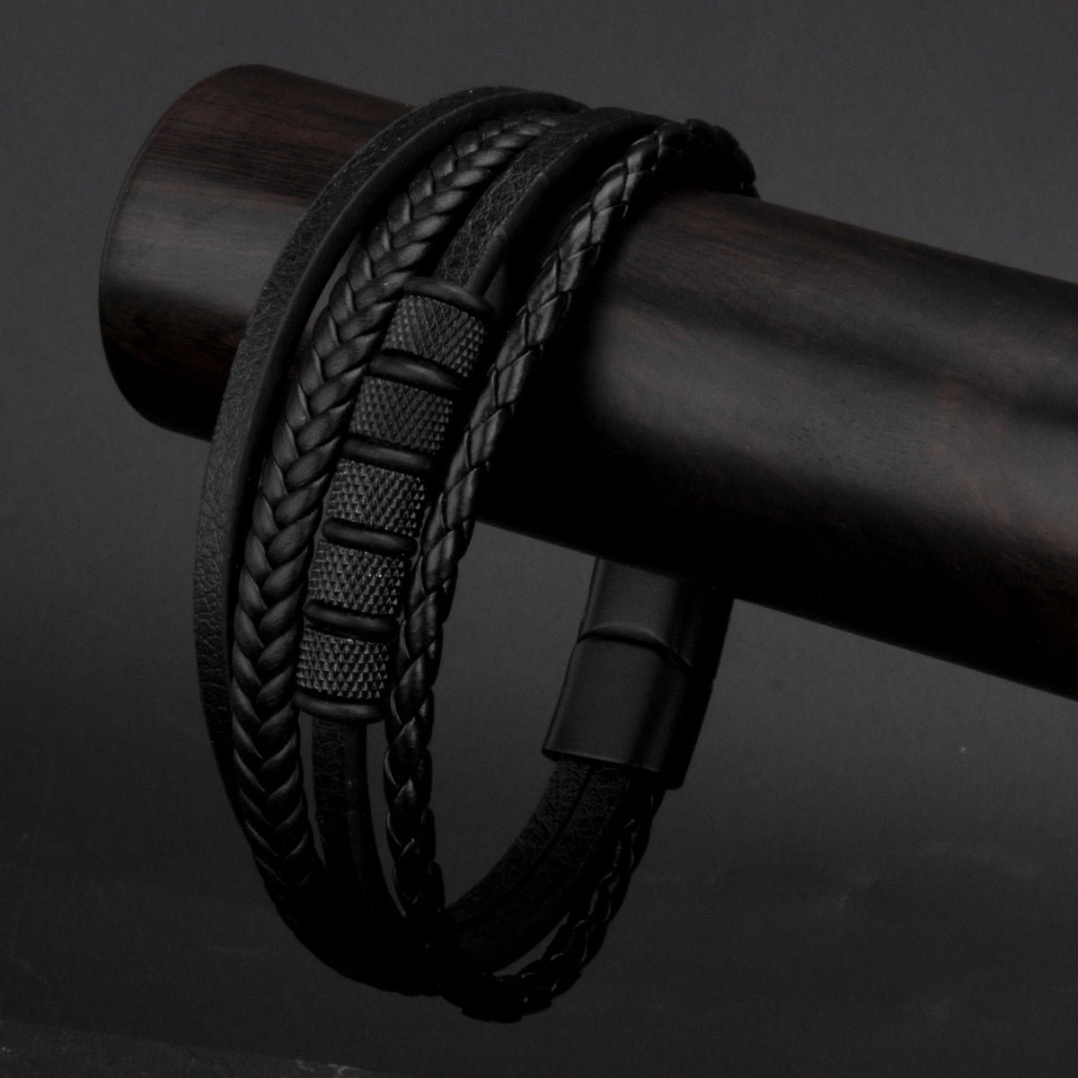 3 cores tecido couro homem pulseiras mão-tecido multi-camada pulseira para homem preto marrom corda masculino árvore pulseira punk liga de zinco