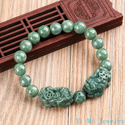 Pulsera de jade con Pixiu tallado