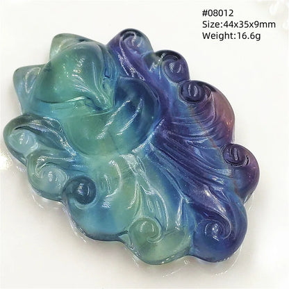 Colgante de fluorita en forma de zorro