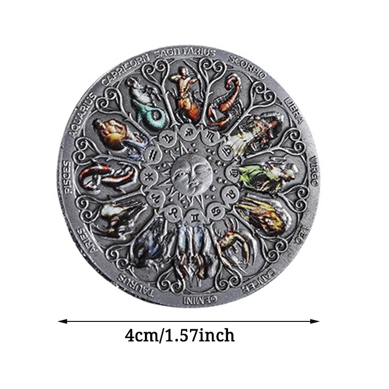Moneda Rueda Celeste · Zodiaco