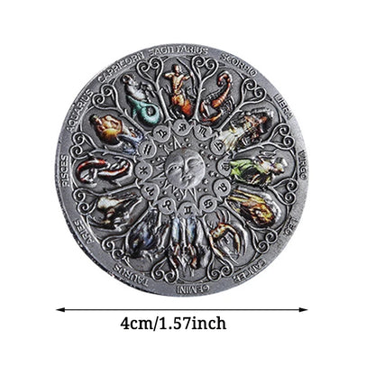 Moneda Rueda Celeste · Zodiaco
