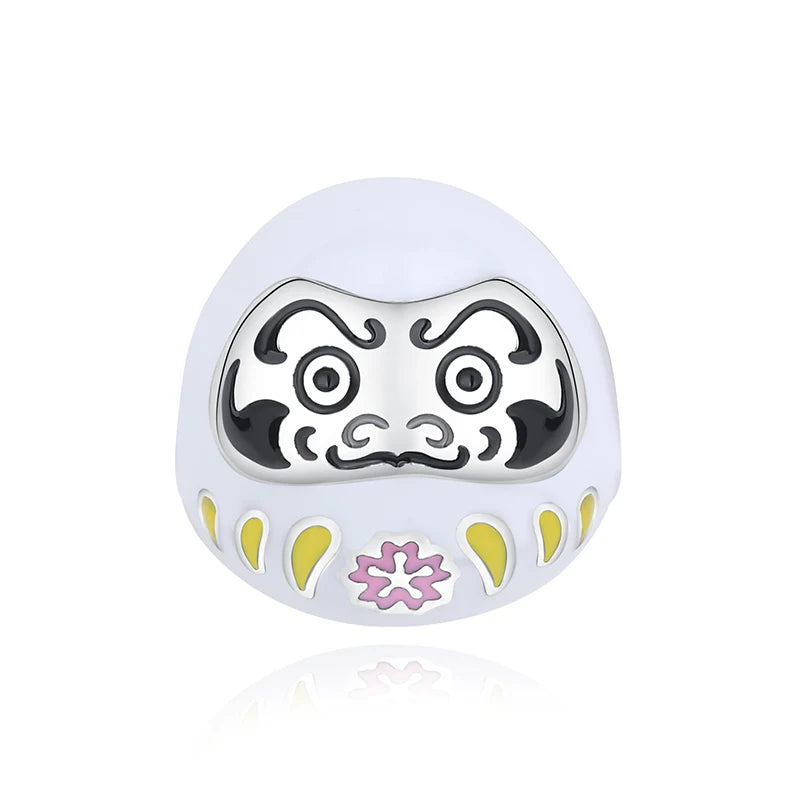 Charms Originais de Prata Esterlina 925, Pingente de Gato da Sorte, Boneca Japonesa, Presente de Ano Novo, Pulseiras e Colares para Mulheres, Joias