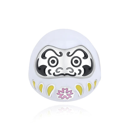 Charms Originais de Prata Esterlina 925, Pingente de Gato da Sorte, Boneca Japonesa, Presente de Ano Novo, Pulseiras e Colares para Mulheres, Joias
