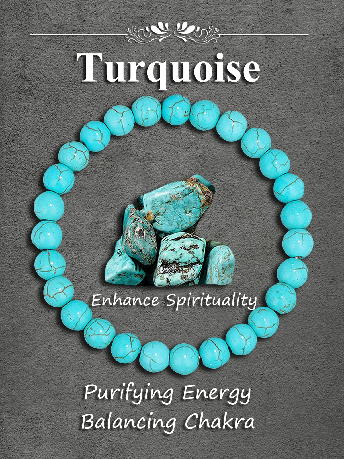 Pulsera Horizonte Turquesa: Cuentas. Diseño y acabado de la pieza mostrada.
