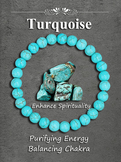 Pulsera Horizonte Turquesa: Cuentas. Diseño y acabado de la pieza mostrada.