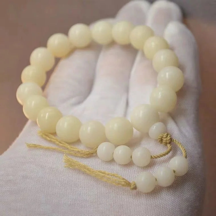 Natural Branco Jade Bodhi Raiz 108 Buddha Beads Pulseira dos homens e das mulheres Simple Series
