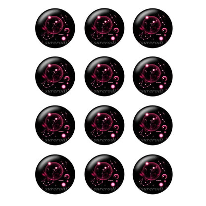 Cabujones de vidrio del zodiaco